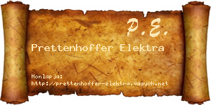 Prettenhoffer Elektra névjegykártya